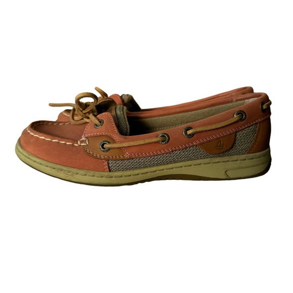 Sperry Top-Sider Women’s Angelfish Salmon Color 100% Leather Boat Shoe - Picture 3 of 8
